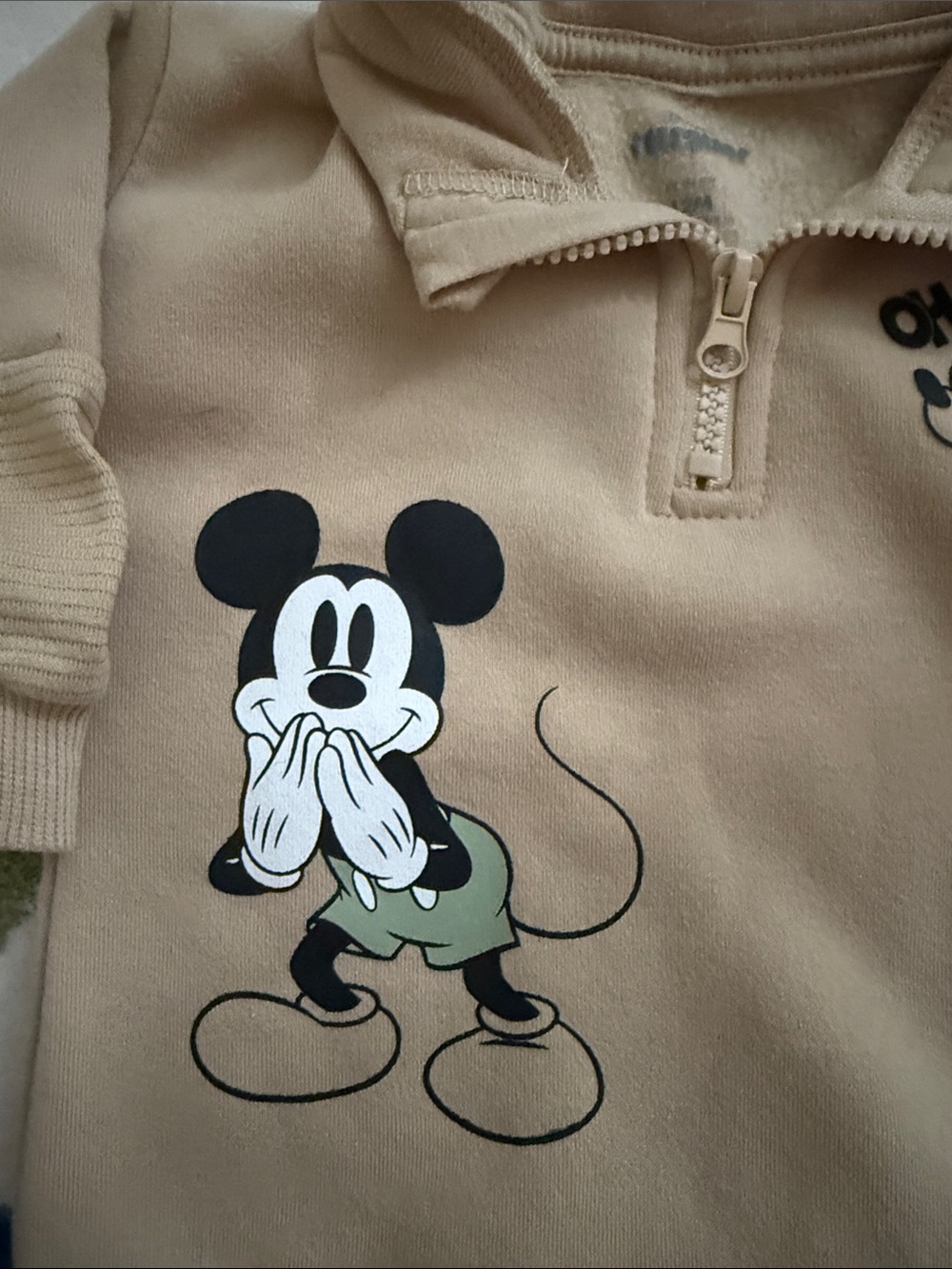Disney Kids Beige Mickey Mouse Matching Set - Picture 4 of 5
